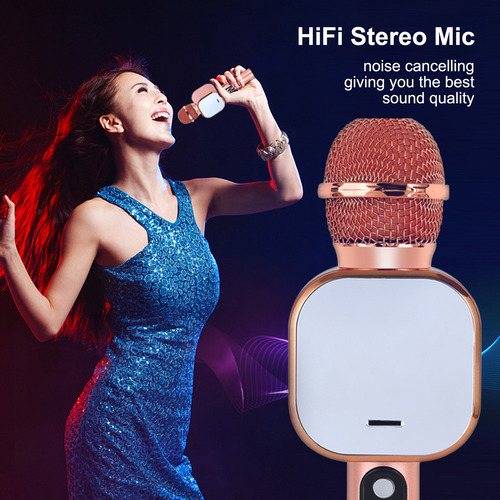 Altavoz De Micrófono Portátil Inalámbrico 3 En 1 Con Led Par