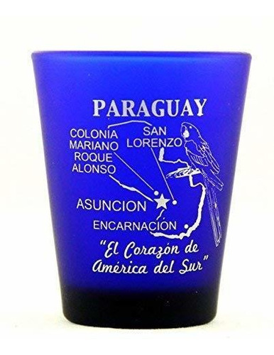 Paraguay Cobalt Blue Frosted Shot Glass