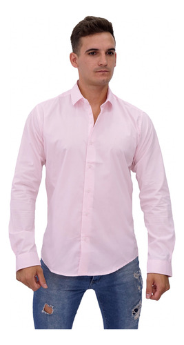 Camisa De Vestir Lisa Para Hombre Royal Slim