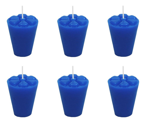 10 Velas Refil Azul Escuro Copinho Pinga Decoração 12 Horas