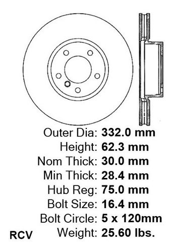 Disco Frenos Delantero Para Bmw X5  2015