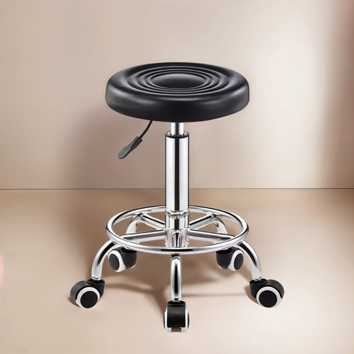 Silla Taburetepisobar Ajustable Giratorio Con Ruedas 49-63cm