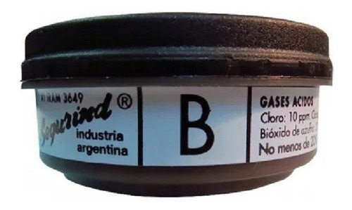 Imagen 1 de 1 de Filtro Segurind B 110 Cc (gases Acidos + N95) X 2