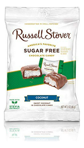 Russell Stover Azúcar De Coco Con Stevia , 3 Oz Bolso.