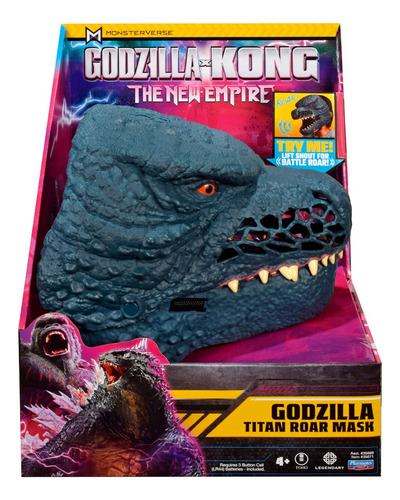 Godzilla X Kong Roleplay Godzilla Máscara Con Sonido Bandai Azul Marino Unitalla
