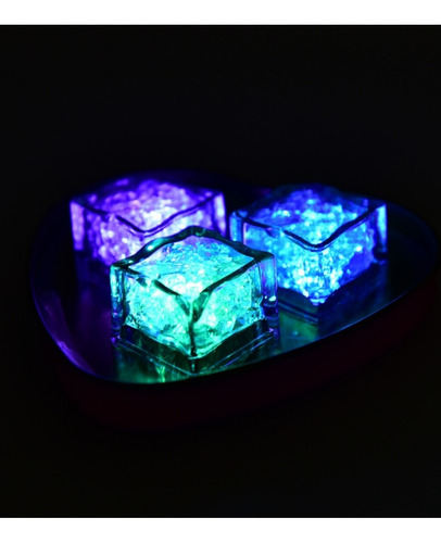 Imagen 9 de 11 de 12 Cubos Hielo Led Luminoso Sumergible Fiestas Bodas Evento