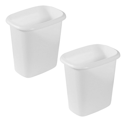 Home 295300-wht Vanity - Cesta De Basura 6.0 (cuartos)