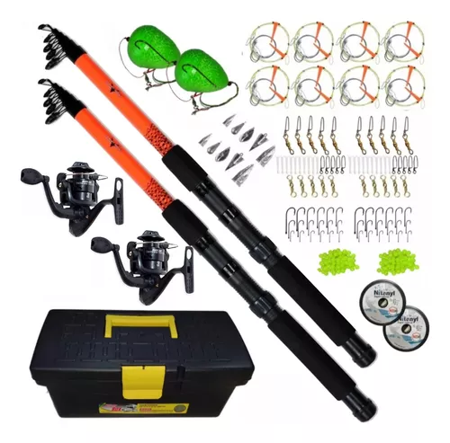 FISHINGPOINT CABALLITO  Kit Caa Pescar 2 40 Reel Accesorios Caja R_o  Variada