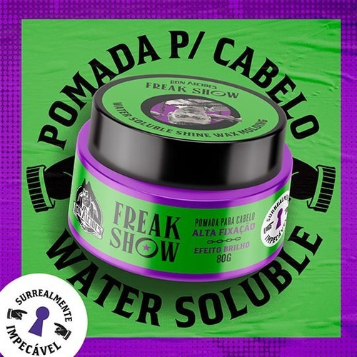 Imagem 4 de 6 de Pomada Para Cabelo Water Soluble Freak Show Don Alcides