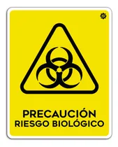Comprar Señalamiento Riesgo Biologico Precaucion 25x35 Letrero