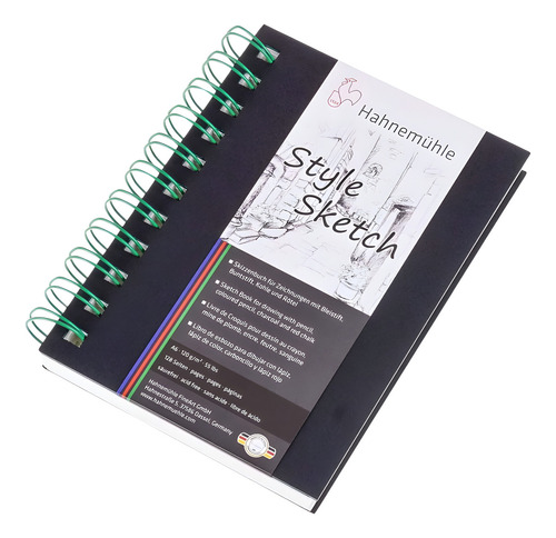 Caderno Hahnemuhle Style Sketch Com Espiral A6 64 Fls Verde