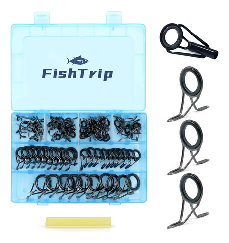 Fishtrip Kit Reparacion Caña Pescar Punta Repuesto Ojal Para