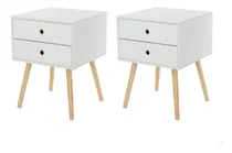 Comprar Combo 2 Mesas De Noche Vintage Kimora 2 Cajones Blanco