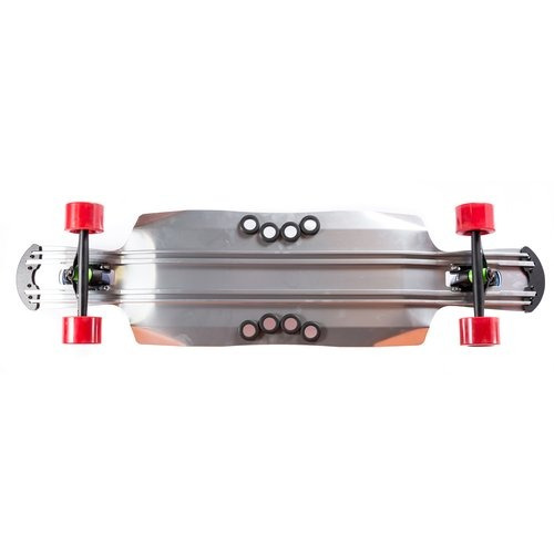 40  Cromo Kegger Longboard Completo Doble Drop Con Pedales