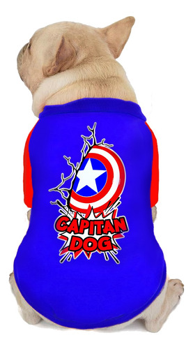 Disfraz Perro Capitan America Super Heroes Talla Grande Buzo