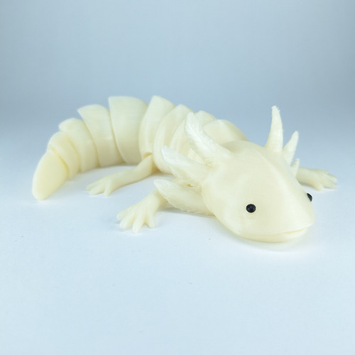 Juguete Ajolote Articulado Axolotl Cambia Color Con El Sol