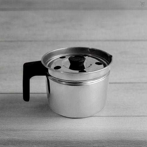 Leiteira Inox Fervedor 1,5l Tampa Não Derrama Leite Caneca