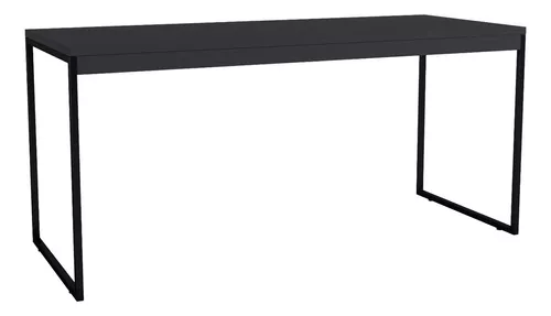 Mesa De Computador Escrivaninha Preta Pé Metalon Industrial 120x6...