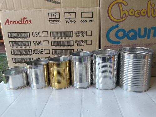 Latas Vacías Durazno Choclo Arbejas Atún Tomates Lentejas (Usado)