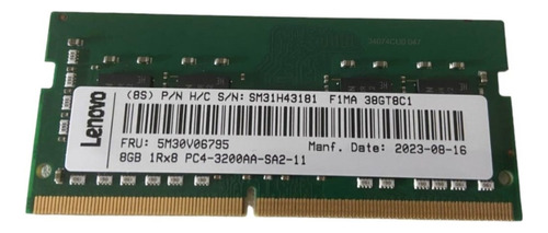 Memoria 8gb Ddr4 3200mhz P Note Lenovo (novo Com Nf)