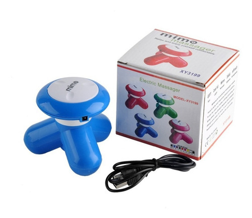 Mini Masajeador Tripode A Pilas O Usb Relajante Antiestres