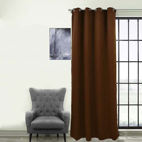 Cortina Blackout Premium Quality! Paquete De 1 Pz Color Café
