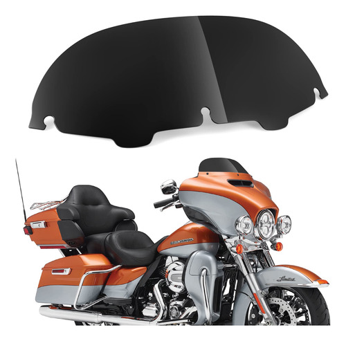 Parabrisas Redondo 17.8 Cm Para Harley Davidson Touring Negr