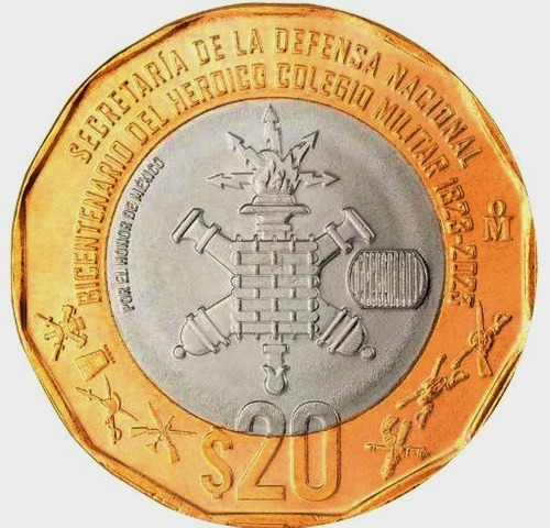 3 Monedas De 20 Pesos Heroico Colegio Militar Sin Circular 