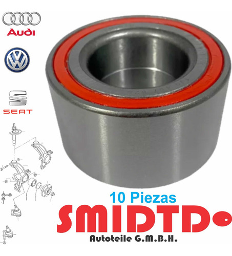 10 Baleros Dobles Rueda Delantera Vw Derby 1.6 95-09