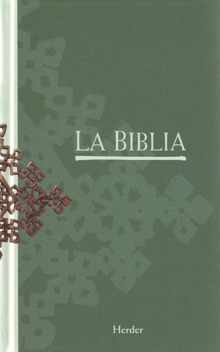 La Biblia. Herder, De Vv. Aa.. Editorial Herder, Tapa Dura En Español, 2004