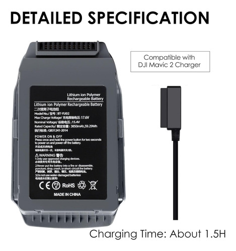 Mavic 2 Pro Batería 3850mah-15.4v Mavic 2 Series Bater...