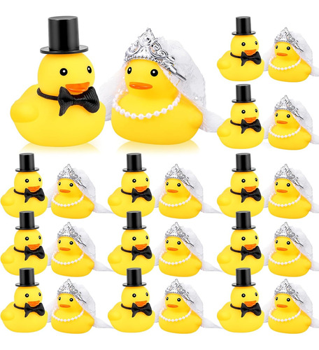 24 Pcs De La Boda Patos De Goma Del Novio Matrimonio De Pato