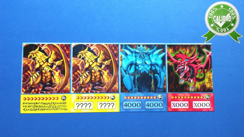 Yugioh Dioses Egipcios X 4 Version Anime Slifer Ra Obelisco