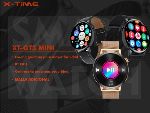 Imagen 2 de 7 de Smart Watch X-time Gt3m Para iPhone Android