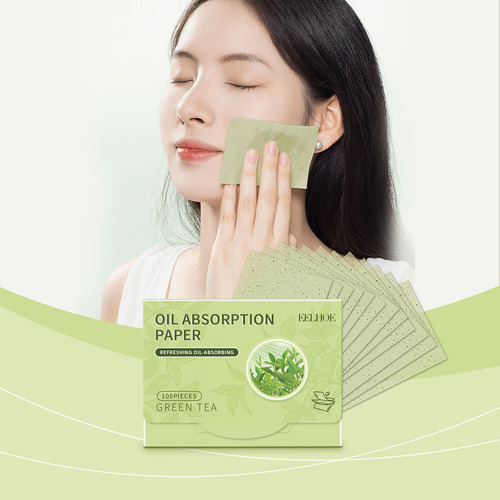 Papel Secante De Aceite Para Rostro, 100 Hojas, Aceite De Té