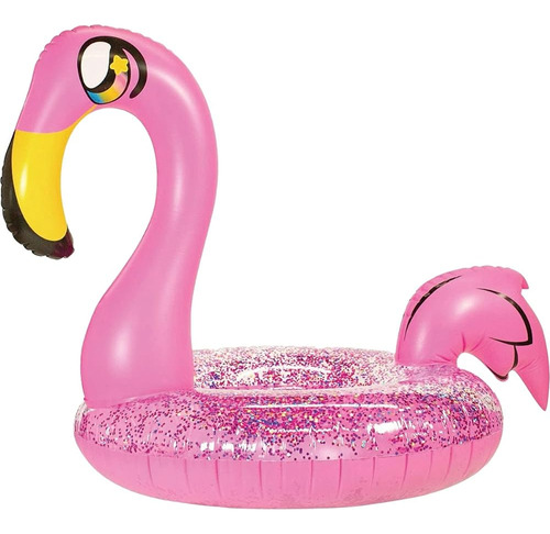 Poolcandy Inflable Glitter Flamingo - 48  Jumbo Beach & Pool