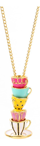 Collar Con Colgante De Taza De Café 3d Apilable Uarein. Con