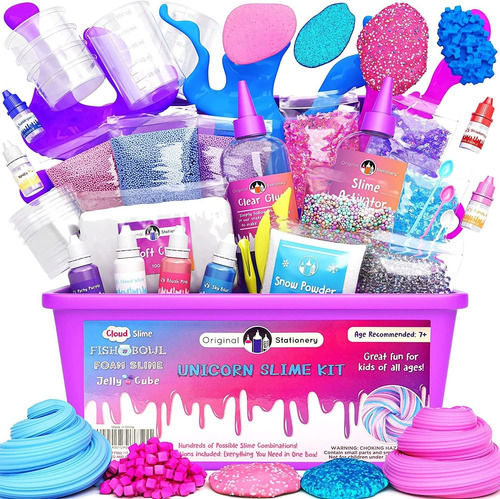 Kit De Babas Slime Unicornio Juego Para Hacer Slime Niñas