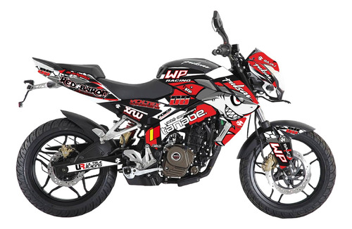 Kit De Graficos Pulsar 200 Ns Shark Listo Para Instalar Rojo