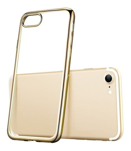 Forro Funda Transparente Borde Metálico Para iPhone 6