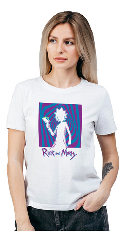 Polera Mujer Rick And Morty Psych Algodón Orgánico Wiwi