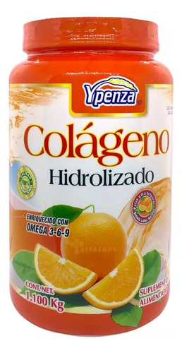 Colágeno Hidrolizado Enriquecido Sabor Naranja Ypenza 1.1 Kg