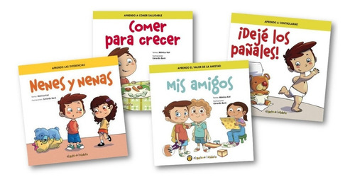 4 Libros Coleccion Crezco Y Aprendo Niños Monica Kot