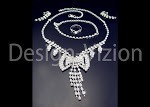 Fashion Colar Brinco Pulseira Anel Strass Noiva 15 Anos