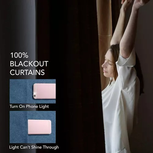 Cortina Blackout Engomada Termica 2 Paños De 140x220cm