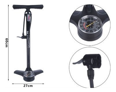 Bombín Con Manómetro Inflador Neumáticos Bicicleta Pelota