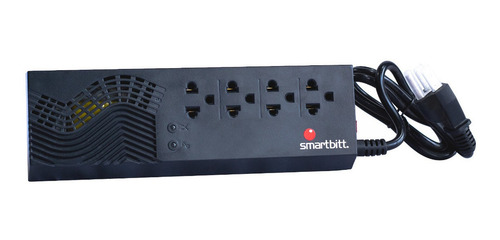 Imagen 5 de 10 de Regulador De Energía Smartbitt Prot Descargas 4 Cont 1200va Color Negro
