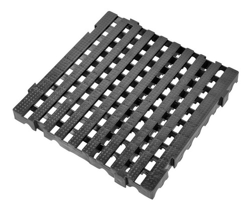 4 Estrados Pallet Plástico 50x50 Palete Piso Reforçado Preto