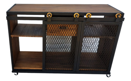 Mueble Aparador, Rack, Industrial, Puertas Correderas