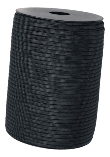 Corda De Paraquedas Resistente De 100 Metros Preto
